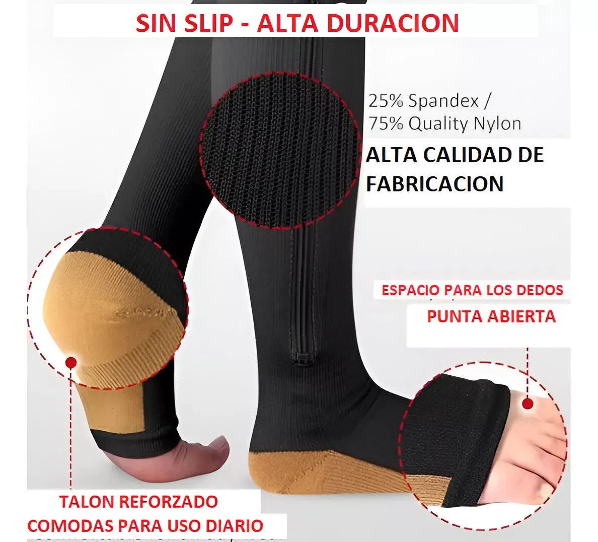 💫MEDIAS DE COMPRESION AMERICANAS🤩 HAPPY HEELS 🤯 SUPER OFERTA X3✨